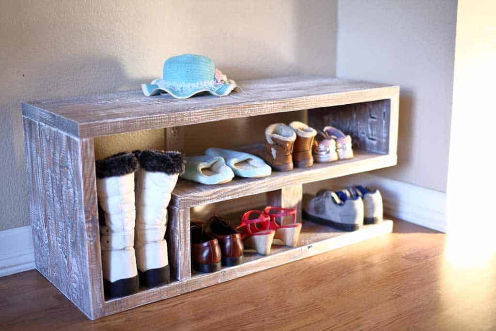 DIY Shoe Rack Bench