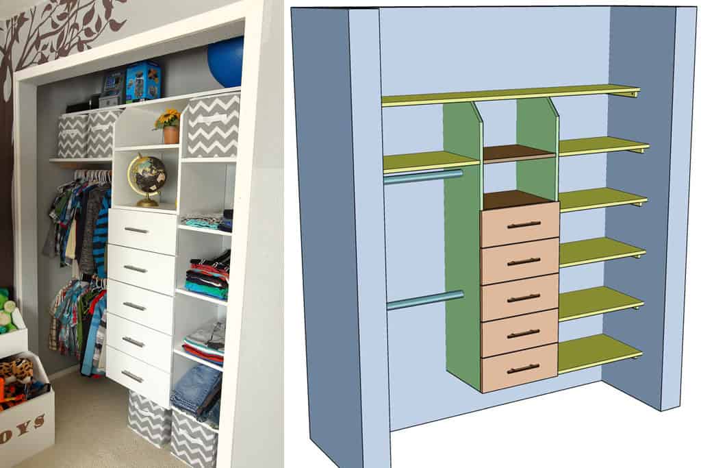 DIY closet organizer