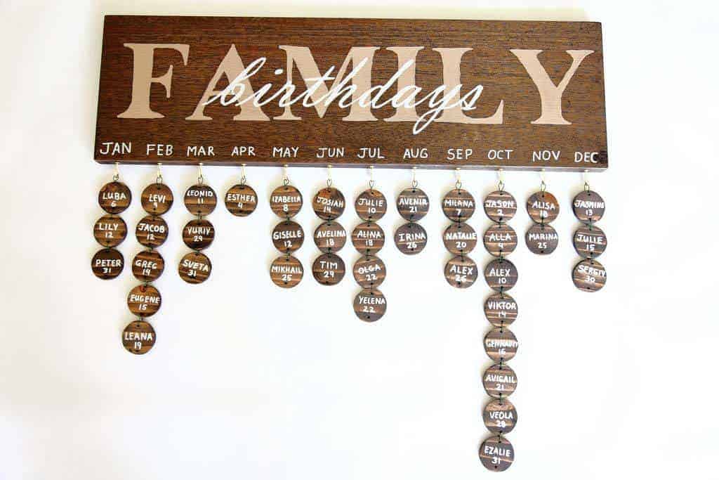 DIY Family Calendar Board