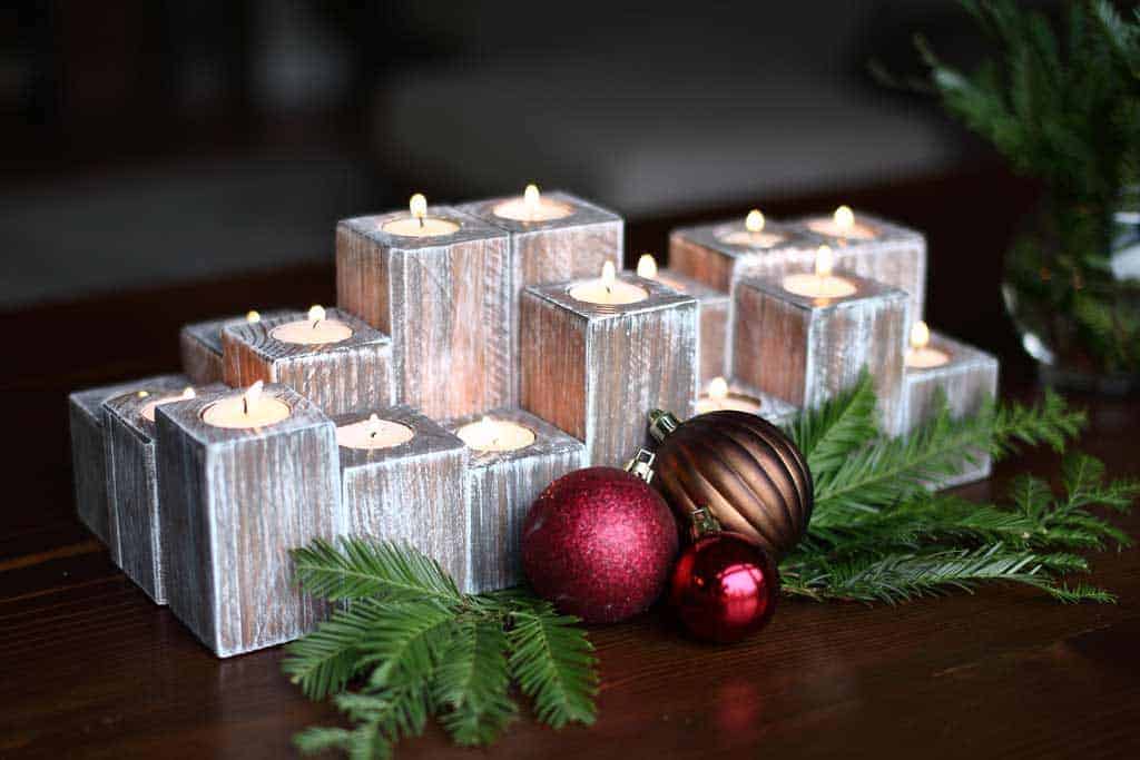 DIY Wood Candle Holder