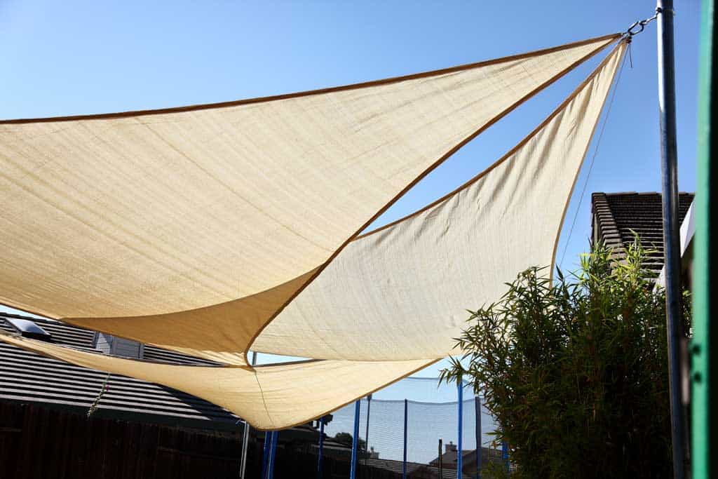 backyard patio sunshade diy