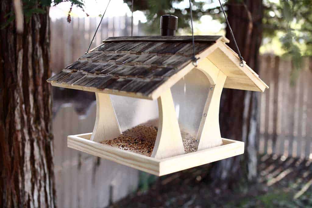 DIY bird feeder house