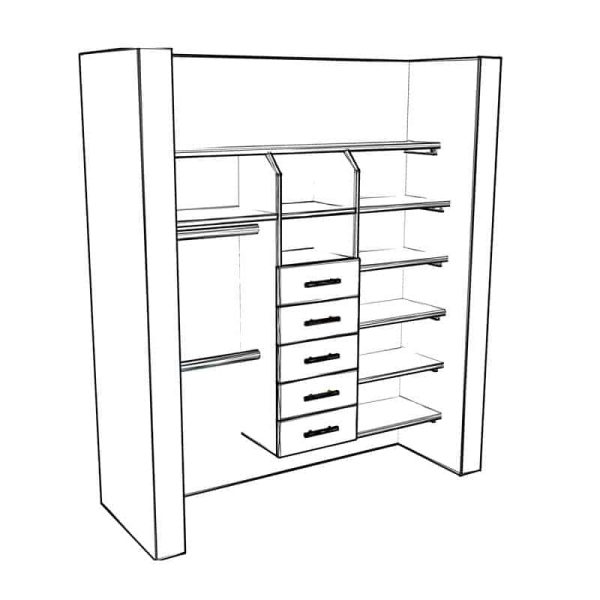 Closet Organizer with Drawers and Shelves PDF