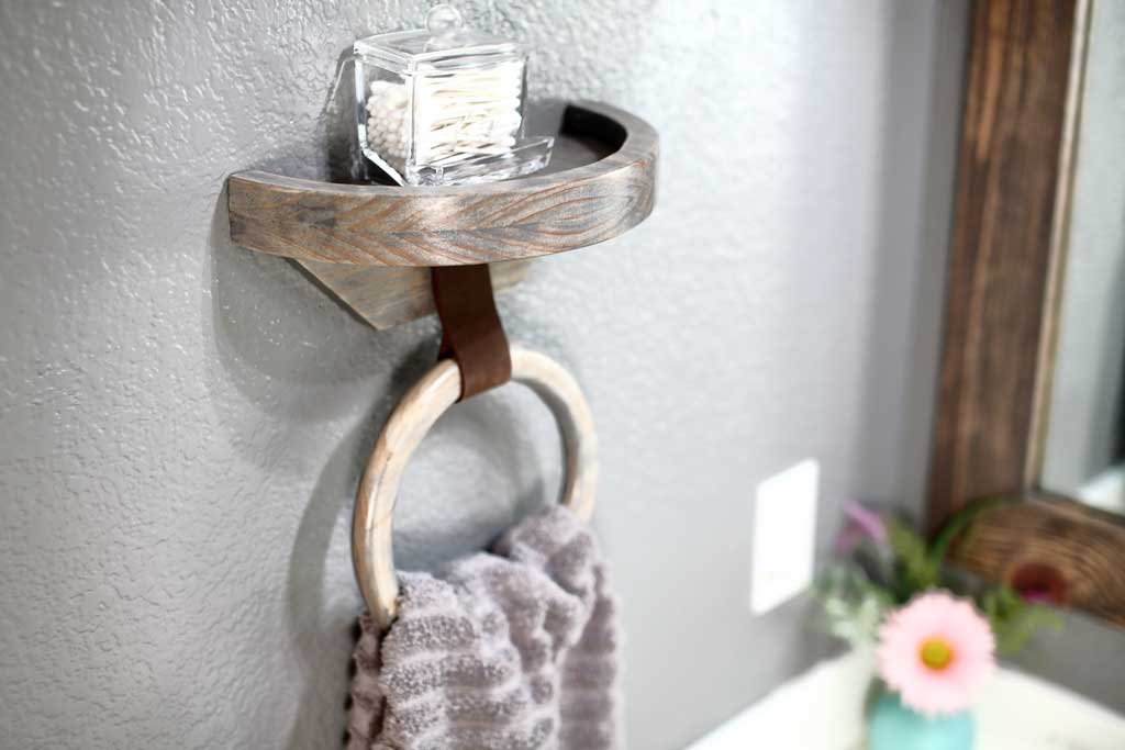 DIY wood towel holder ring