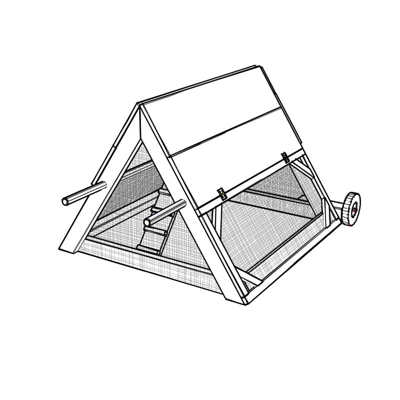 DIY mobile triangle-shape chicken coop