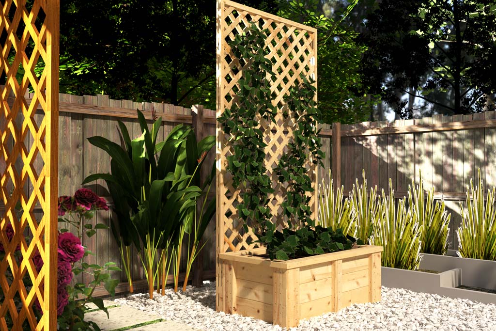 DIY Planter Box with Trellis
